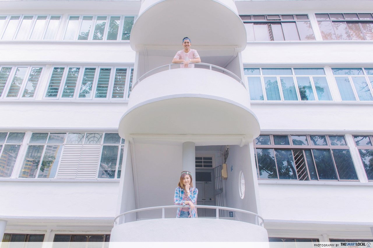 AEO X TSL at Moh Guan Terrace HDB's round balconies.
