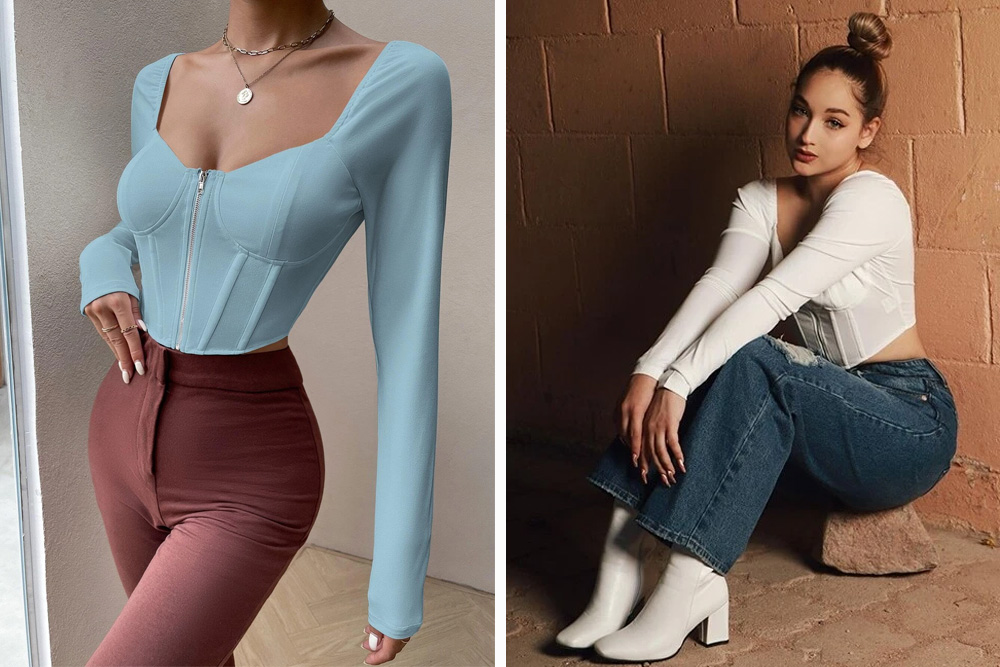 plain-coloured top from shein