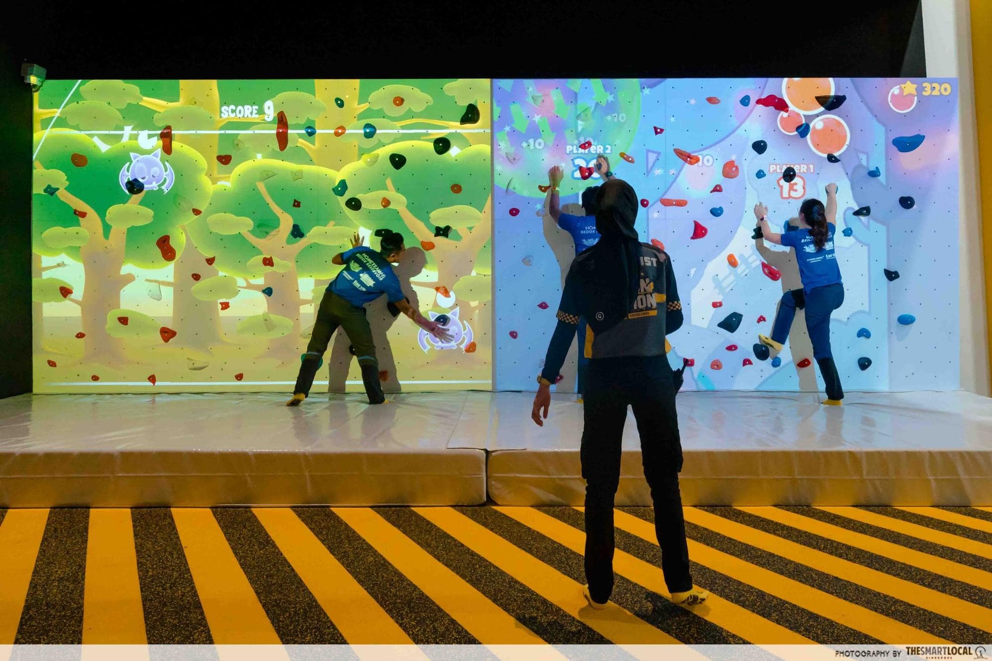 action motion AR boulder wall